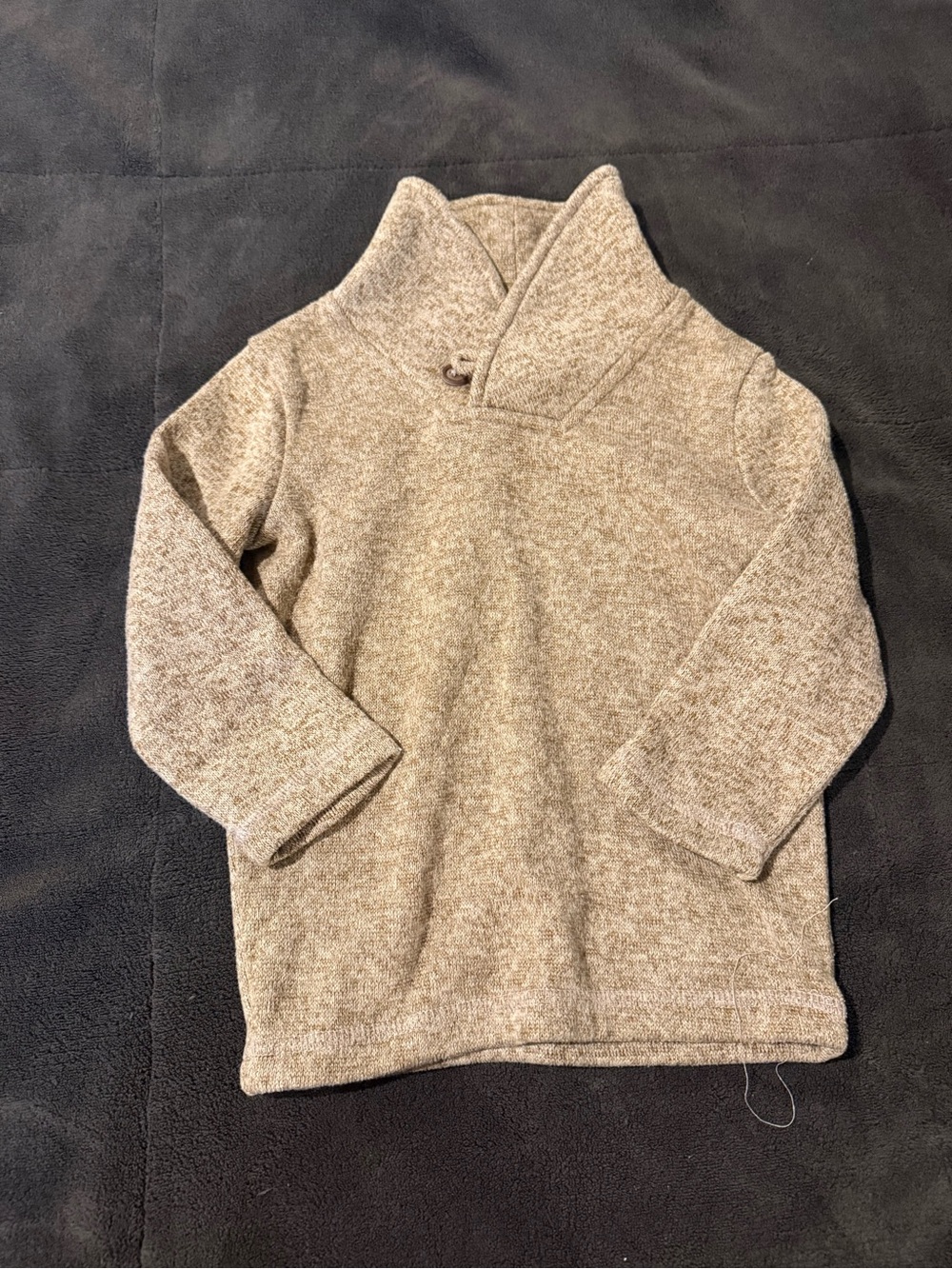 jumping beans Heather Beige Shawl-Collar Kids Sweater